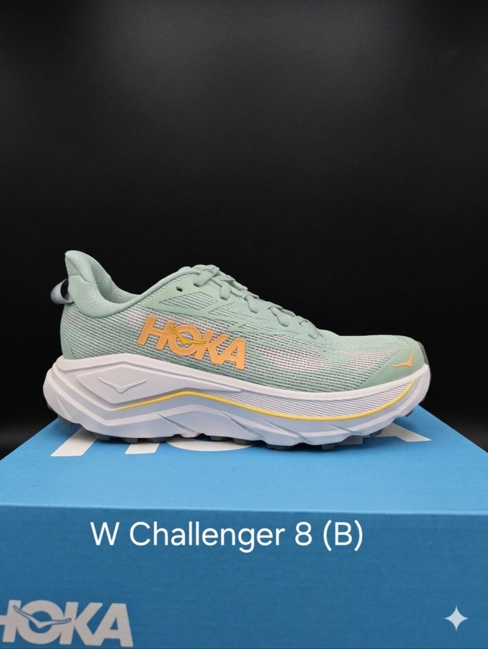 Hoka Women's Challenger 8 (B) Running Shoe - Mint and Peach